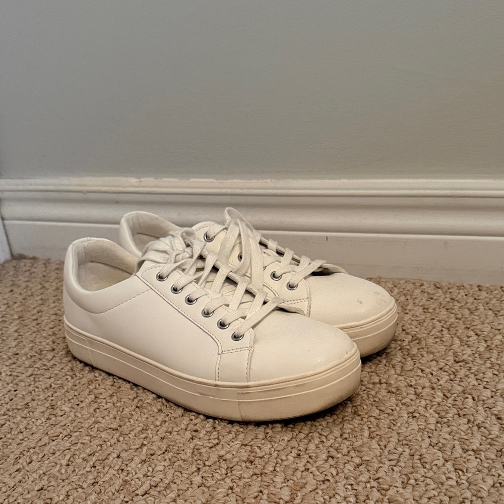 Aldo White Lace-Up Sneakers